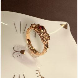  Gold Ring with Sterling Silver